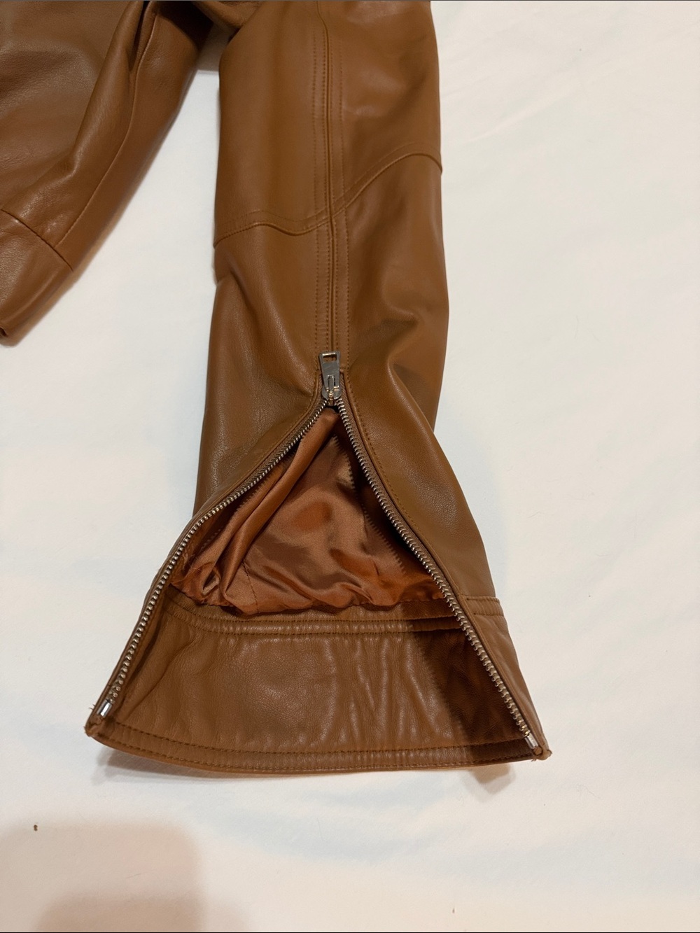 Theory Lamb Leather Zip-Front Bomber Jacket L Like New - Picture 9 of 9
